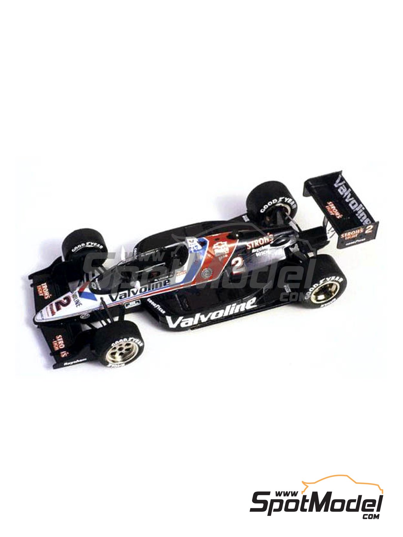 Tameo Kits TIK009: Car scale model kit 1/43 scale - Lola Chevy T89  sponsored by Valvoline #2 - Alfred 'Al' Jr. Unser (US) - Indy 1989 (ref.  TIK009) | SpotModel